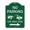 Signmission No Parking Tow-Away Zone W/ Right Arrow Heavy-Gauge Aluminum Sign, 24" x 18", G-1824-23606 A-DES-G-1824-23606 - alternate 1